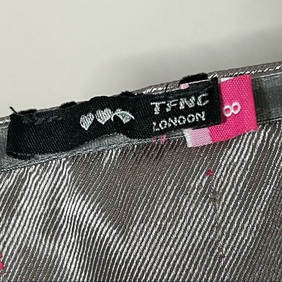 Tfnc london Stretch Cotton & Velvet Animal Print Strapless Mini Dress - Picture 7 of 8